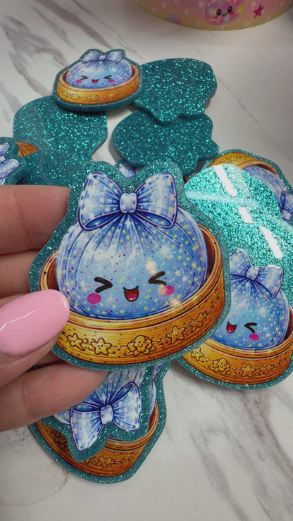 3 Glitter Blue  Dumpling 5cm