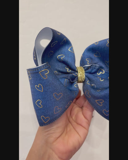 Denim Gold Hearts Boutique