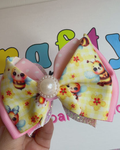 Set of 2 Bows Spring Bee Pairs