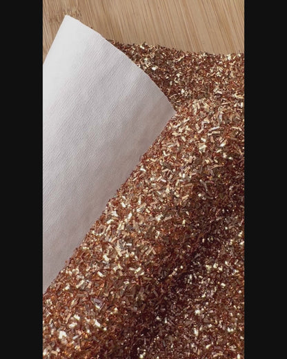 Papel esmerilado con purpurina dorada