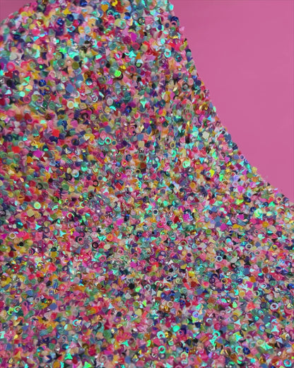 Set of 6 colors  Mega Chunky Glitter Studs