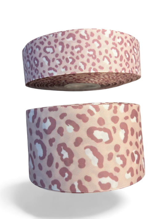 Cinta con estampado animal marrón suave