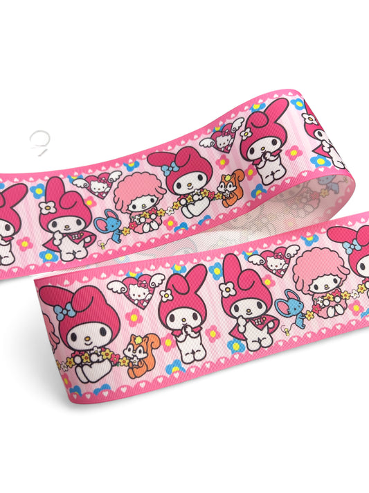 Cinta Melody So Pink de 7,5 cm y 1 yarda