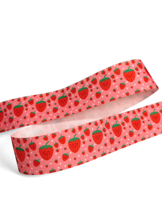 Cinta de sonrisa de fresa de 3,8 cm